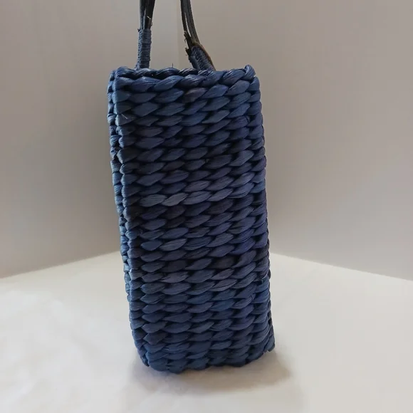🐴 NWT Sun n Sand Horse Design Blue Straw Tote - Picture 7 of 10